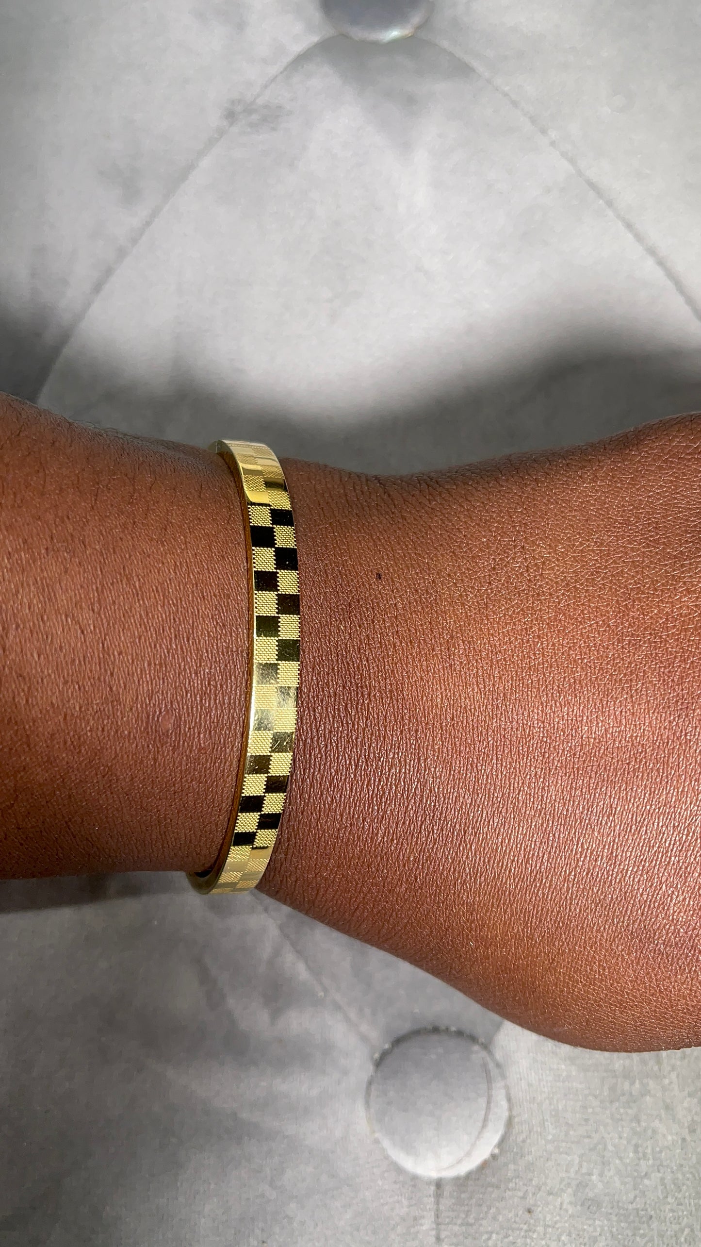 Checkerboard Gold Bracelet