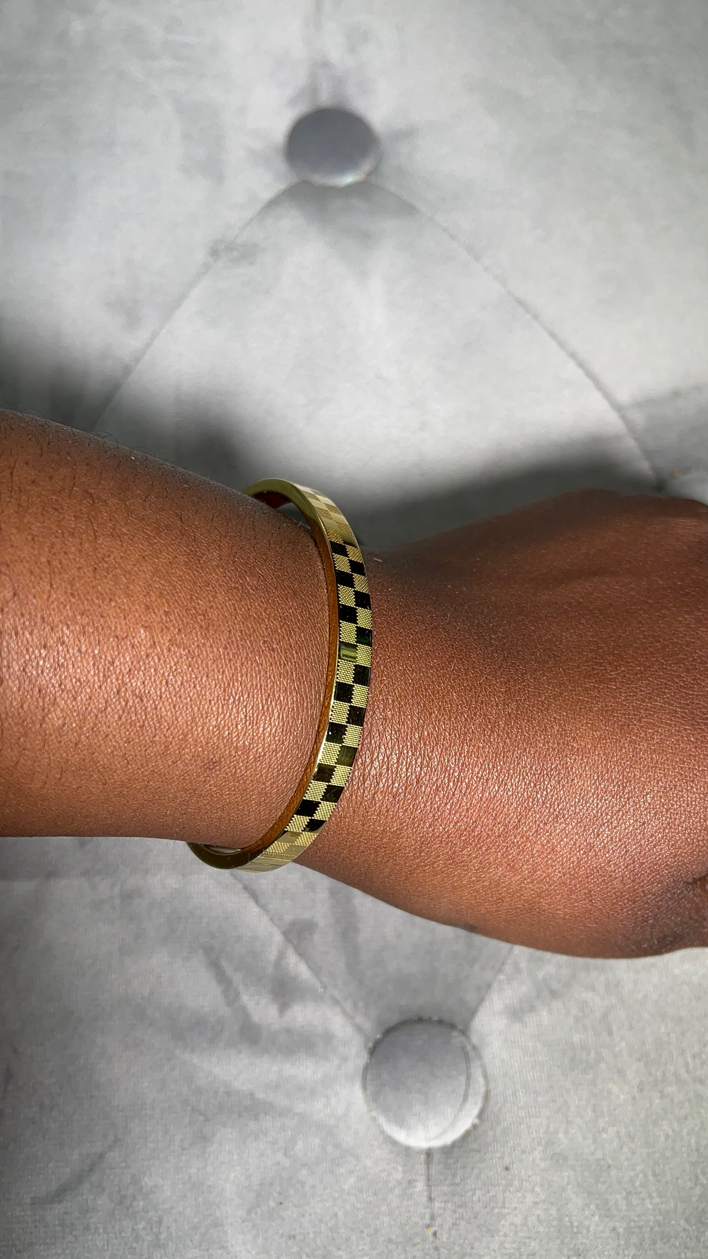 Checkerboard Gold Bracelet